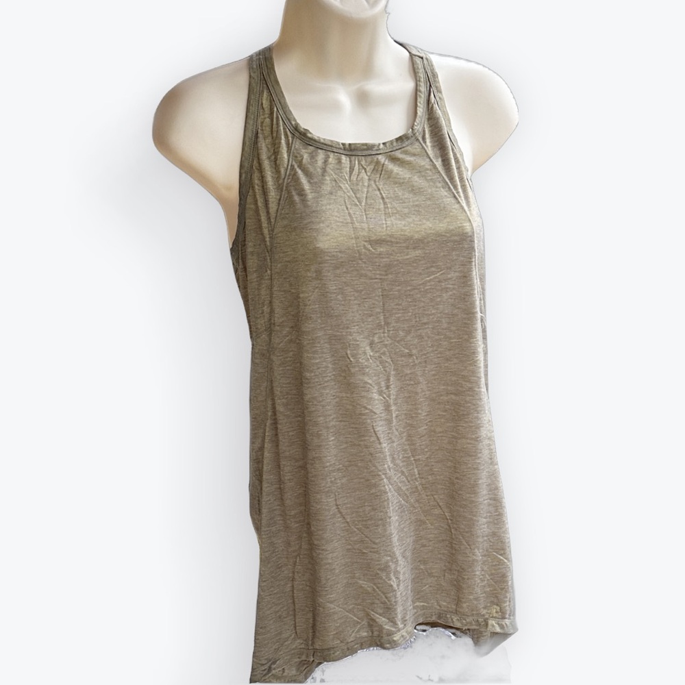 Metallic Layering Capsule Piece Yoga Gym Workout Athletic Athleisure UPF Tank ~S